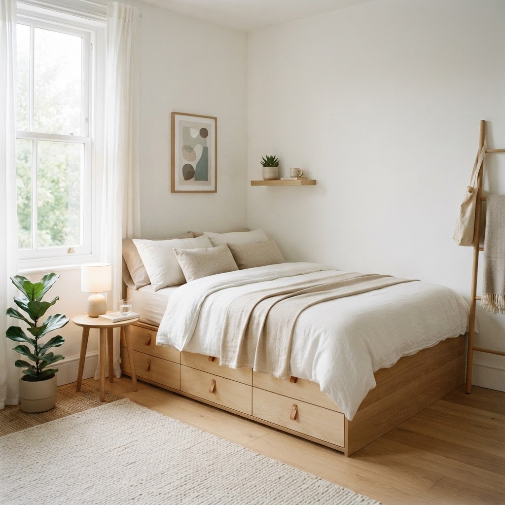 Maximize your bedroom storage with smart under-bed solutions.