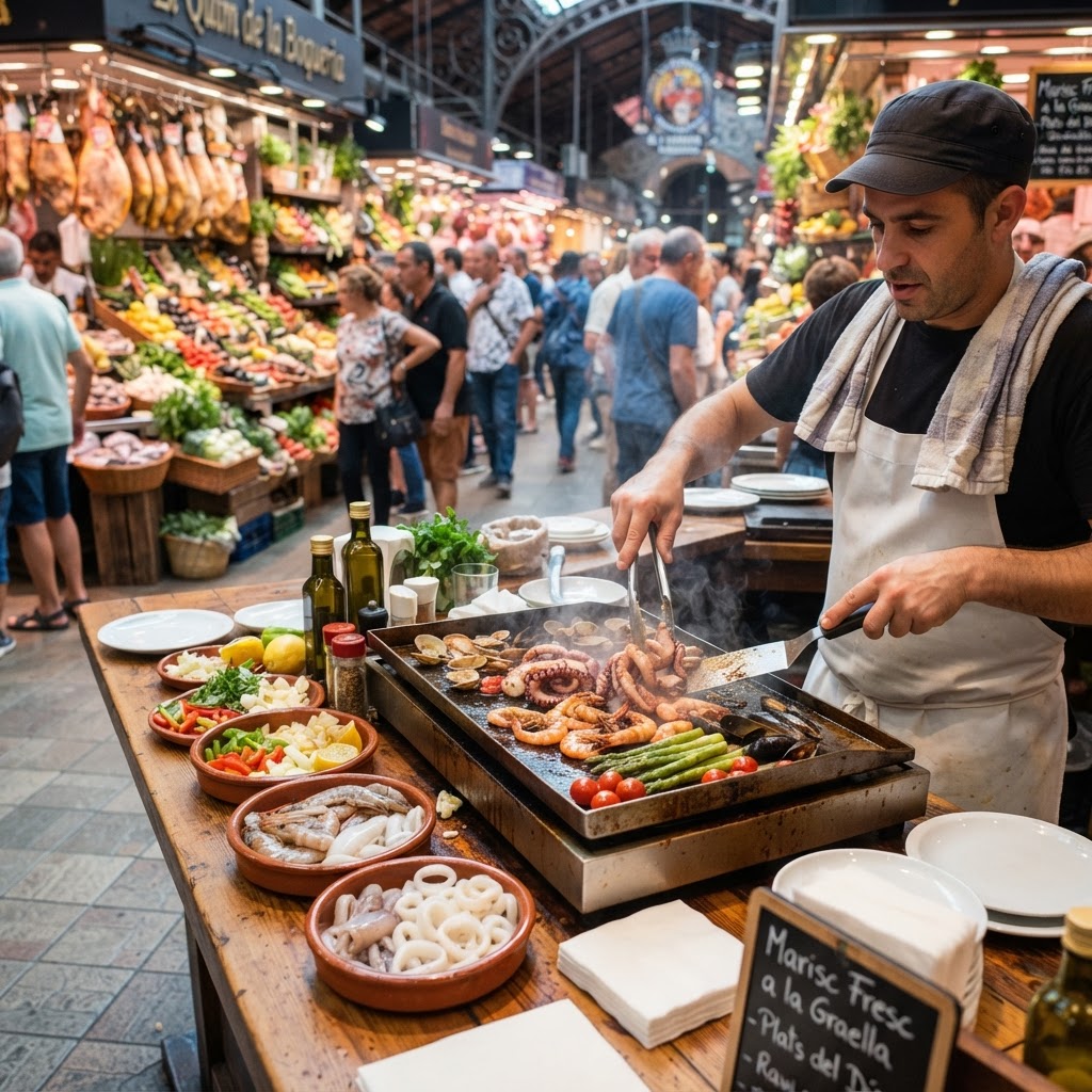 Lunch in Barcelona: The Ultimate Food Moment 5 Fresh ingredients at local food markets make for an unforgettable lunch.