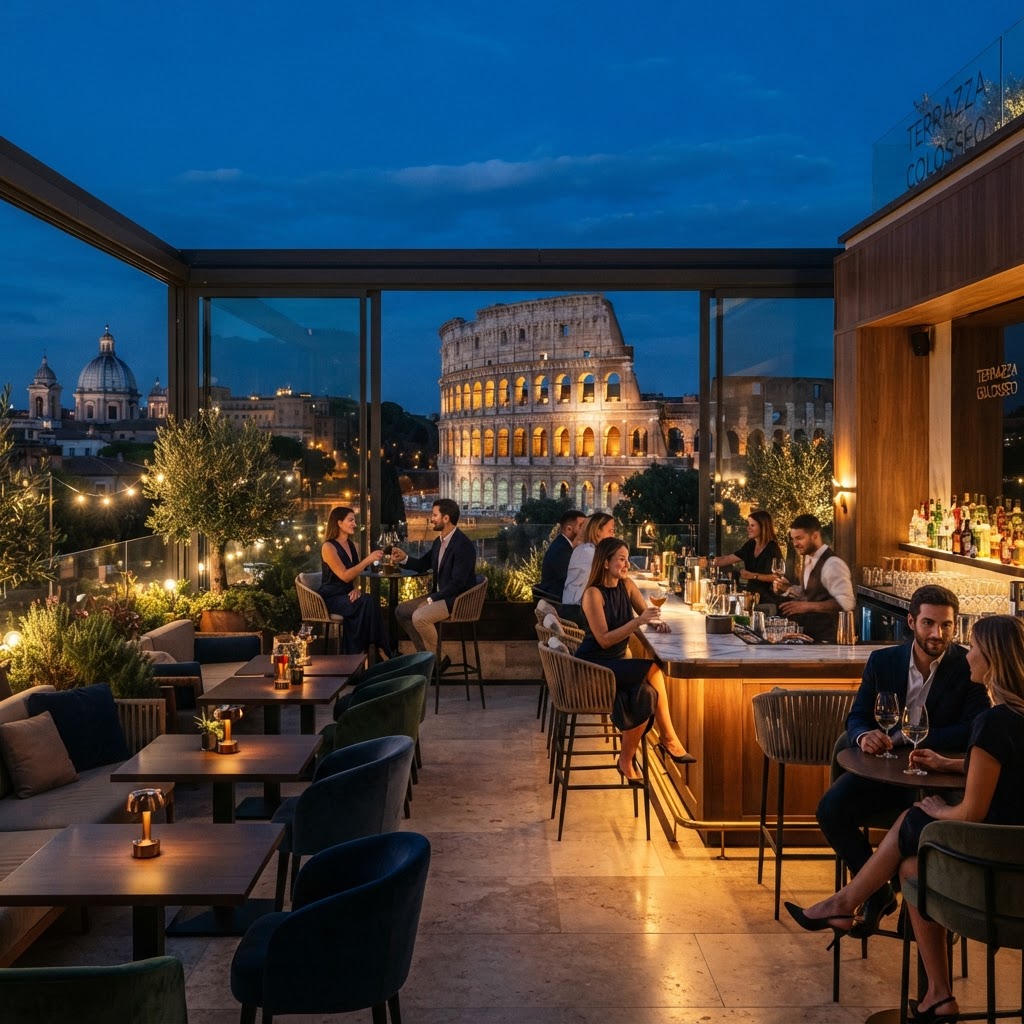 Rome’s Best Rooftop Views at Sunset: A Golden Guide 4 Sophisticated rooftop bars offer the perfect blend of modern comfort and ancient views.