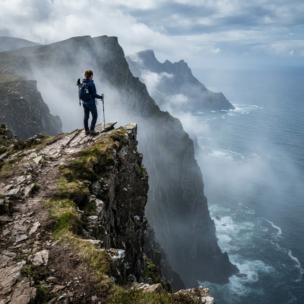 Slieve League provides an adrenaline-pumping experience for seasoned hikers.