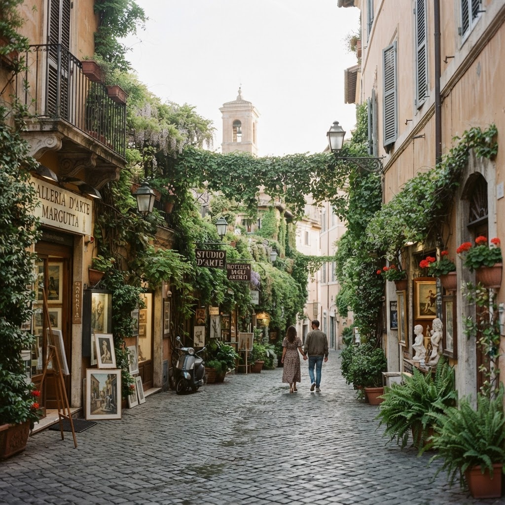 Via Margutta, an artist's sanctuary and a classic film icon.
