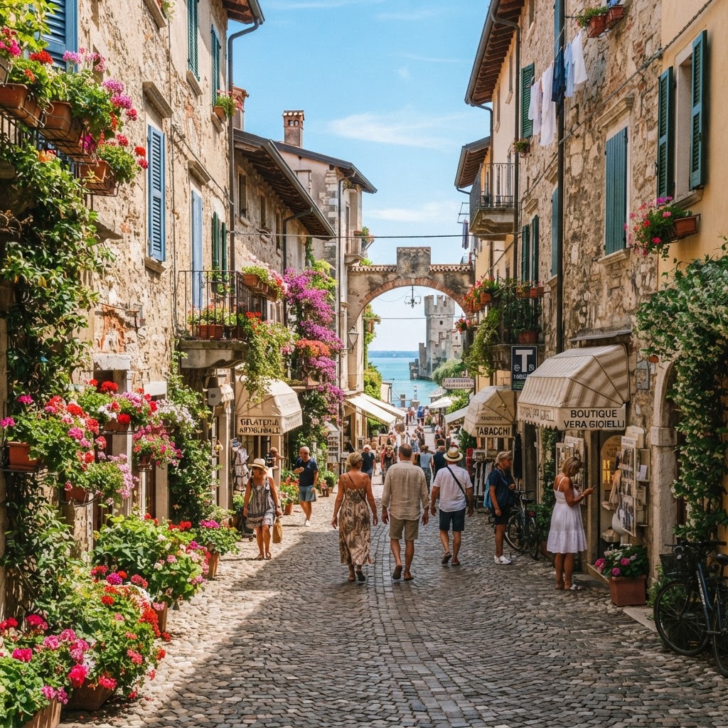 Lake Garda Summer Escapes: The Ultimate Travel Guide 3 The historic and colorful streets of Sirmione in the summer.