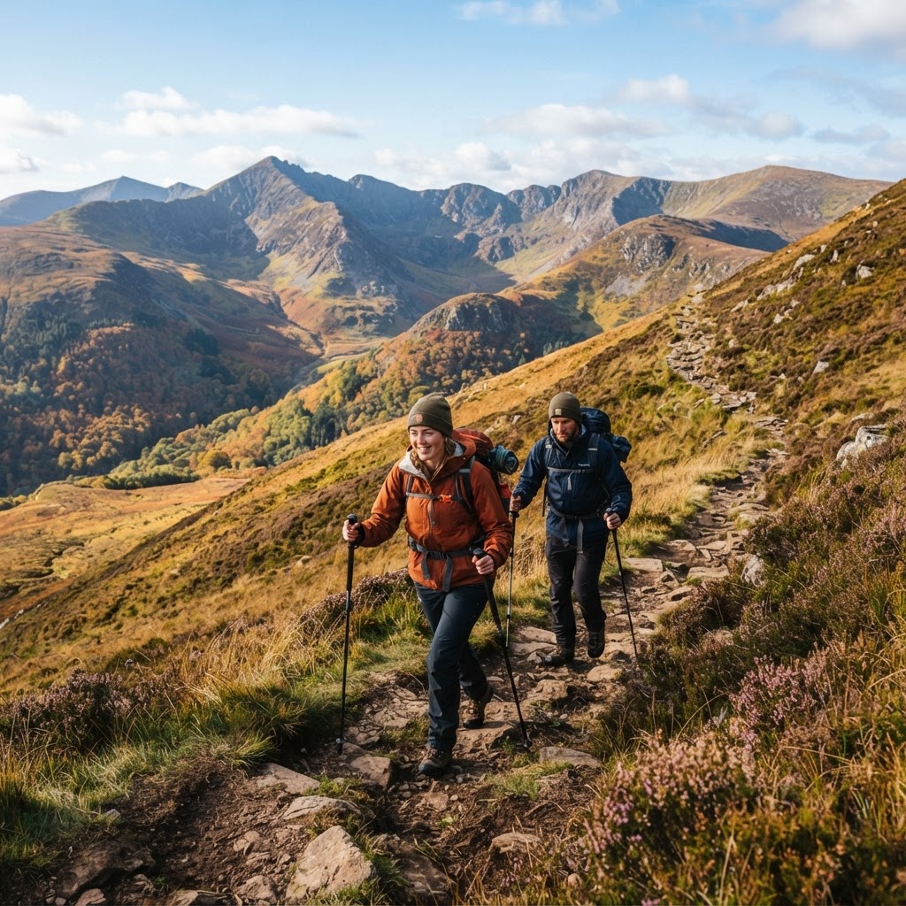 Exploring the rugged mountain trails of the Wicklow Mountains.