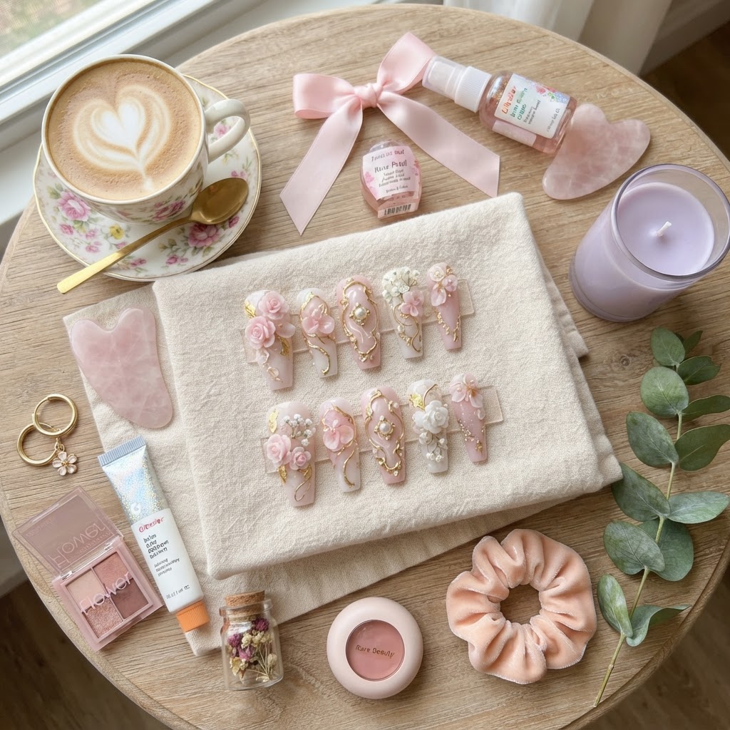 A dreamy collection of aesthetic nails with bows.