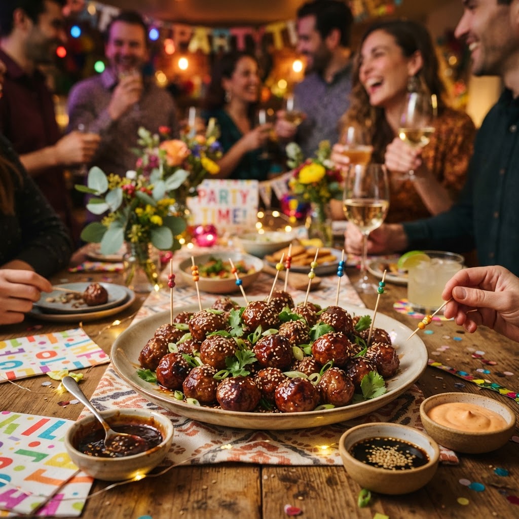 Party-ready teriyaki meatballs that make for the perfect appetizer.