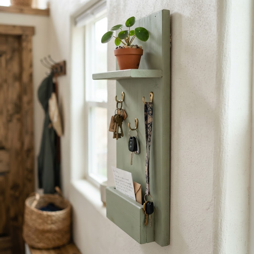 Vertical organizers turn bare walls into efficient storage hubs.