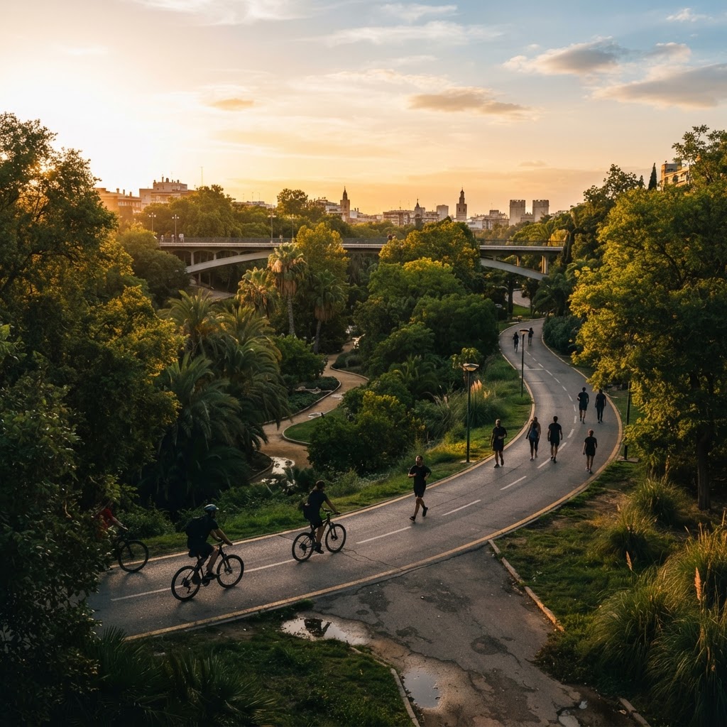 The Turia Gardens provide a peaceful, green escape in the middle of the city.