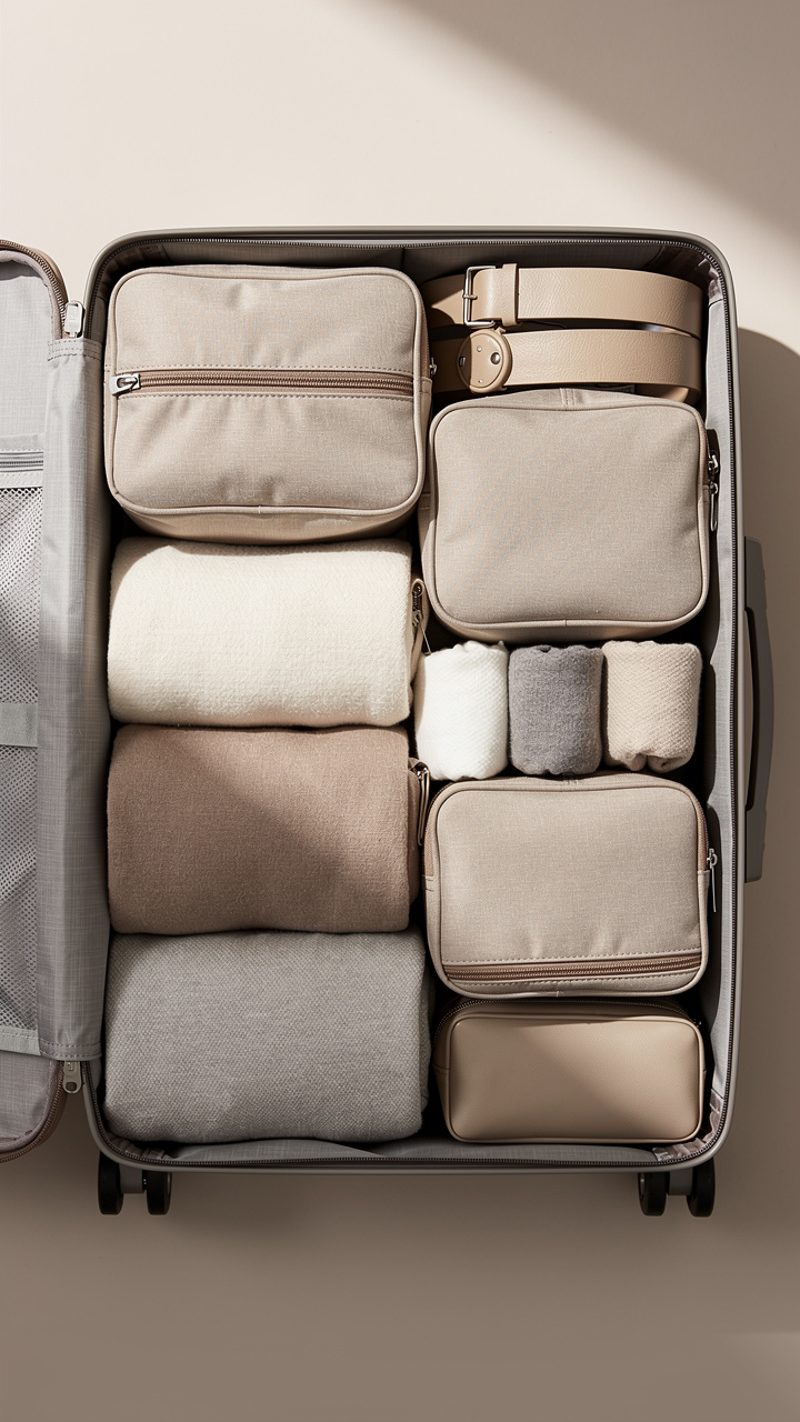 Packing cubes are essential for keeping your minimalist wardrobe organized and wrinkle-free.