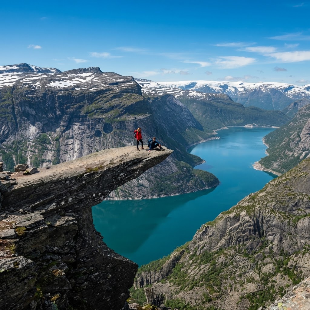 The iconic Trolltunga formation is a bucket-list destination for serious hikers.
