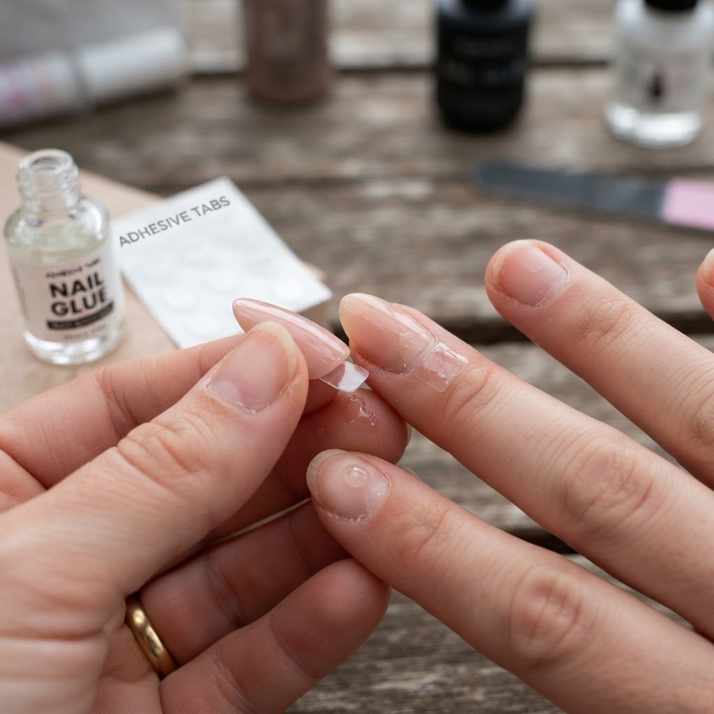 Proper technique is essential for ensuring your press-on manicure lasts regardless of the adhesive used.