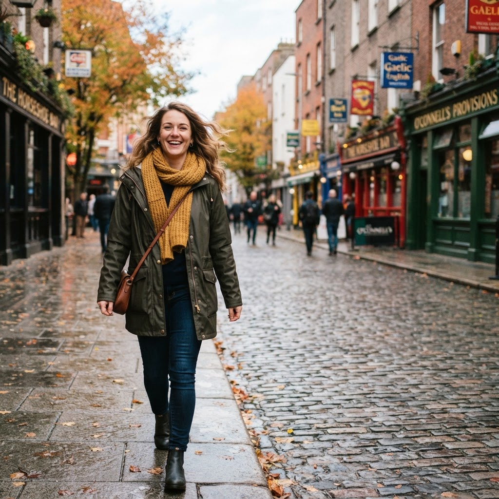 Ireland Fall Outfits for Women: 12 Cozy Layers to Pack 4 Stylish and dry while exploring Dublin.