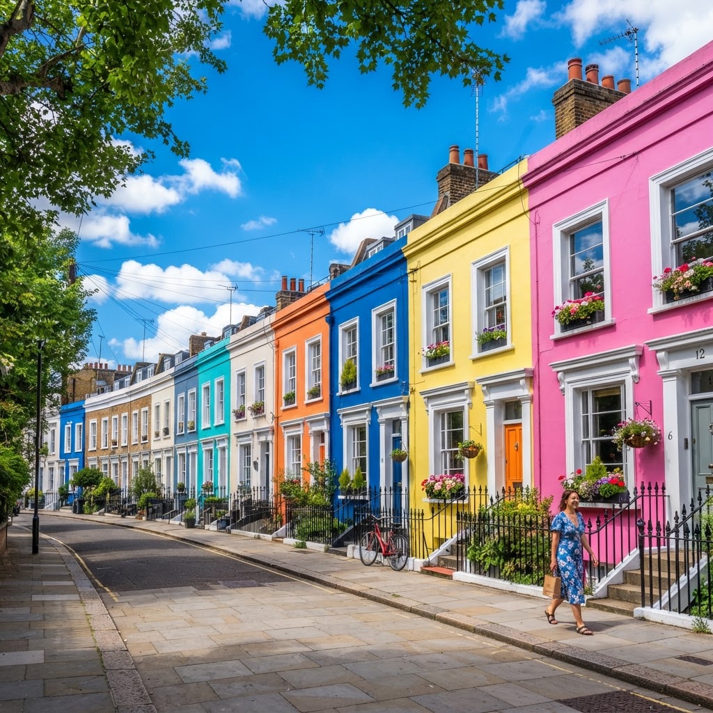 Colorful architecture in the heart of Chelsea.