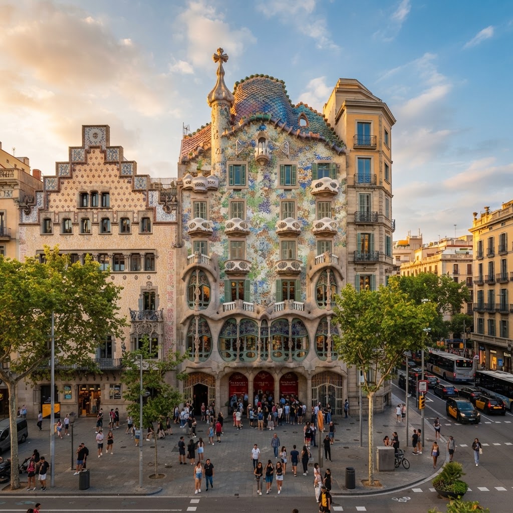 The surreal architecture of Passeig de Gràcia.