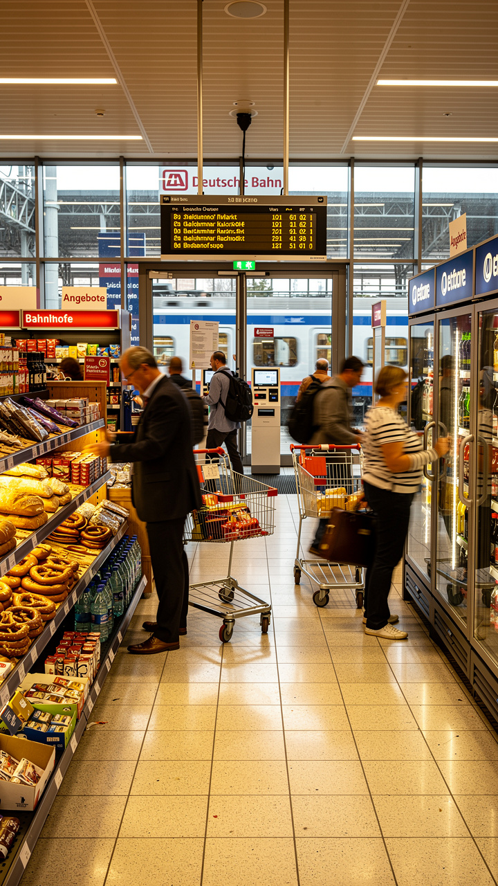 Train station supermarkets are a lifesaver for travelers on Sundays.