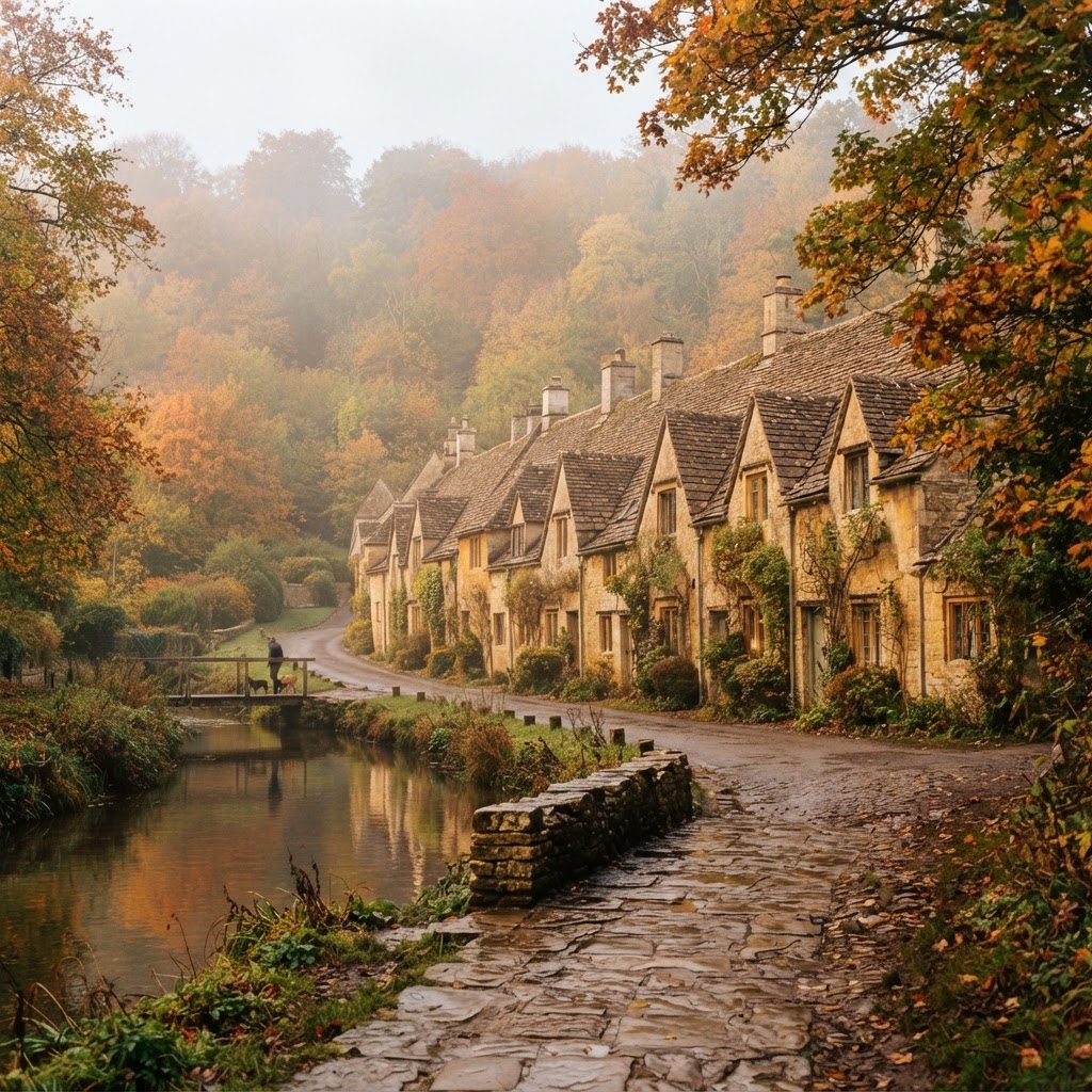 The timeless beauty of Arlington Row in the fall.