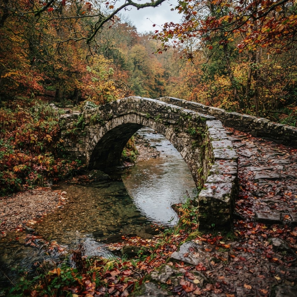 The peaceful rivers of the Cotswolds during autumn.