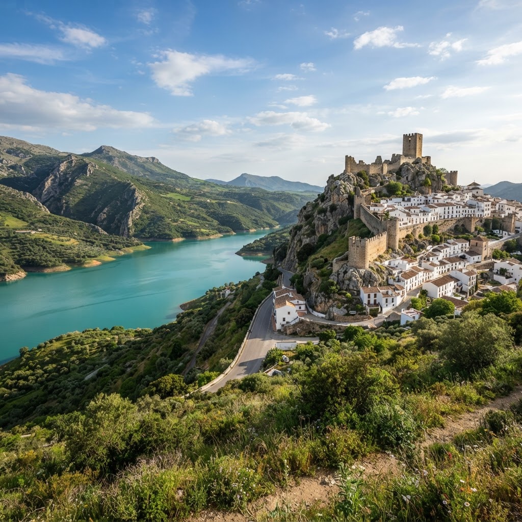 The stunning hilltop castle of Zahara de la Sierra.