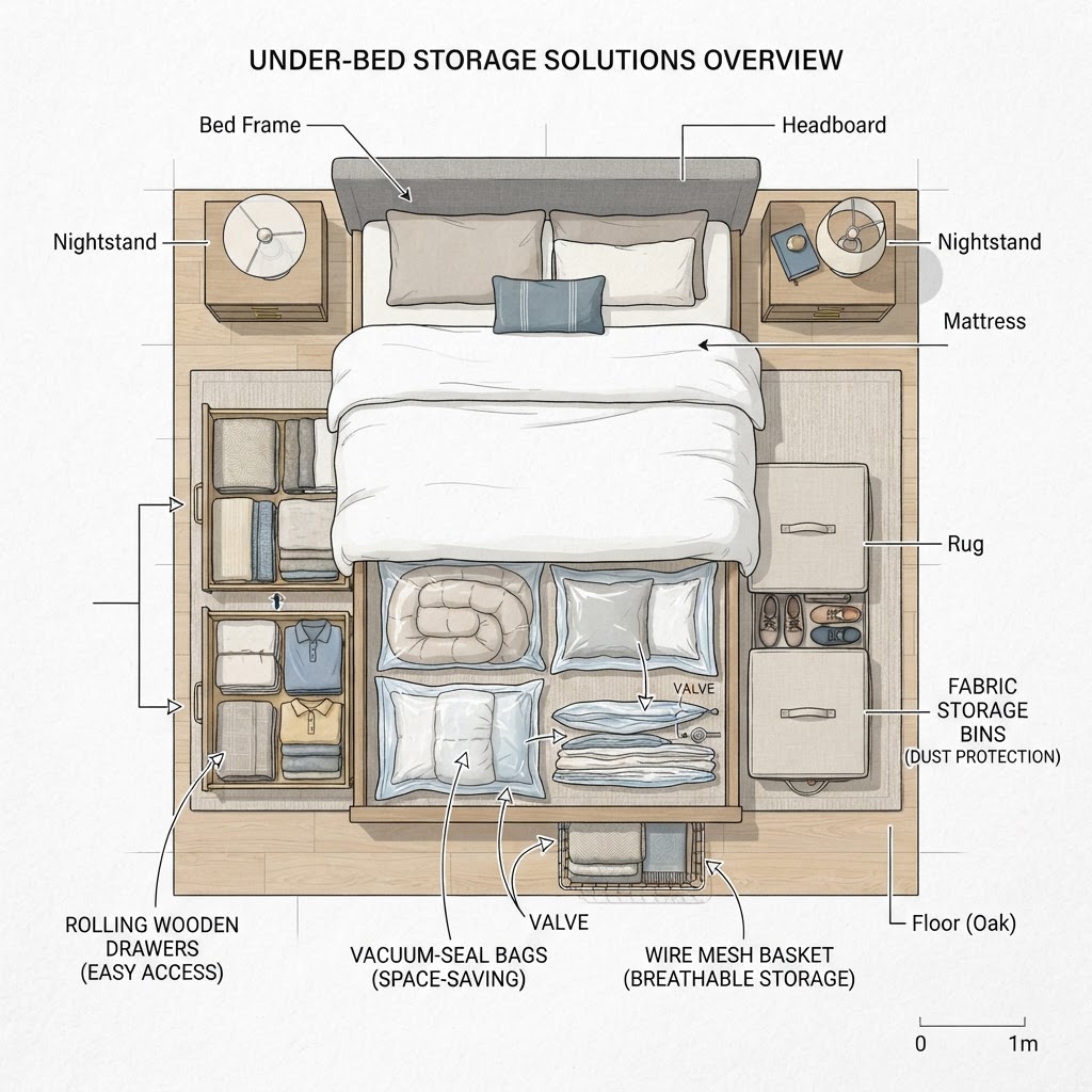 Plan your storage layout to ensure everything fits.