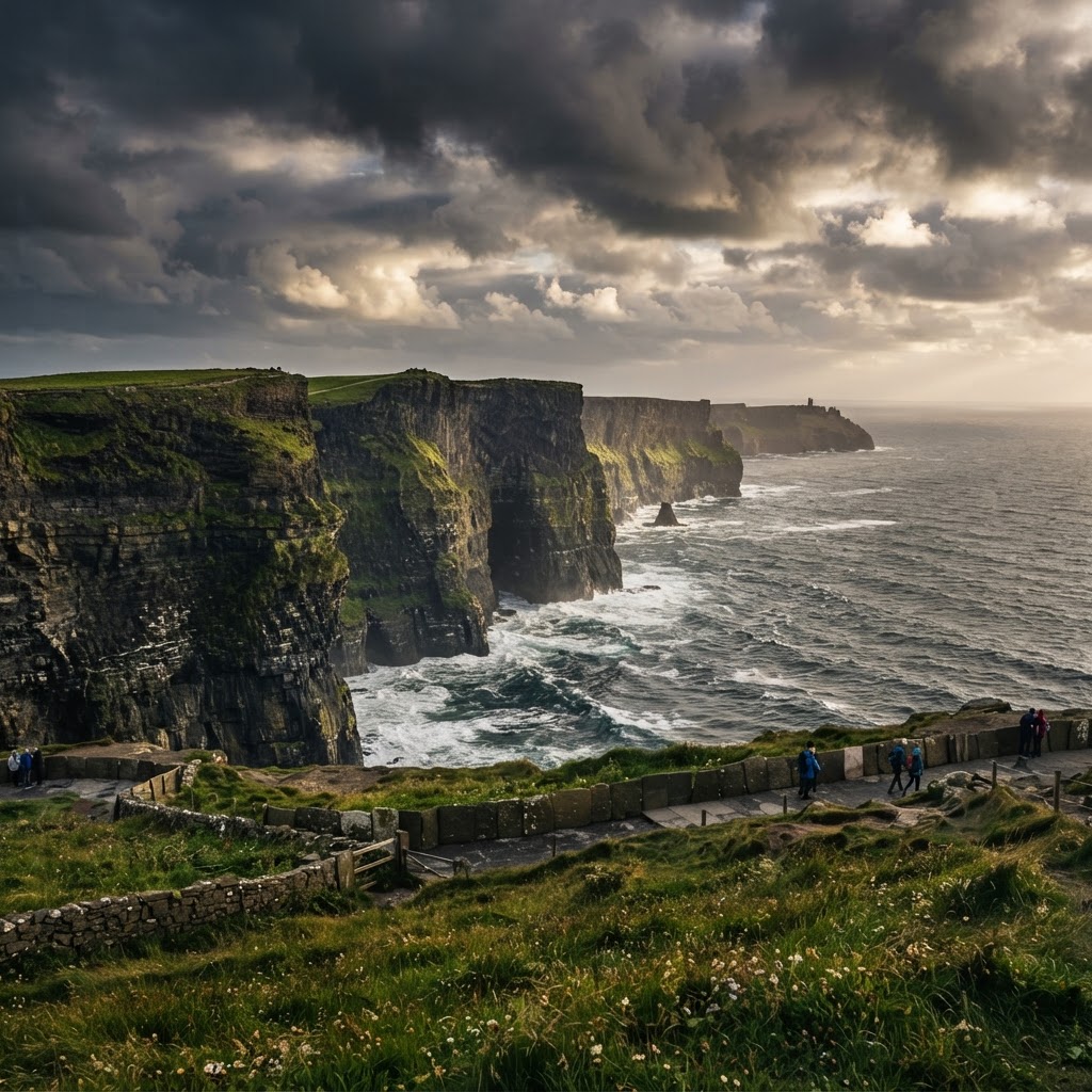 The dramatic Cliffs of Moher are a must-see stop.