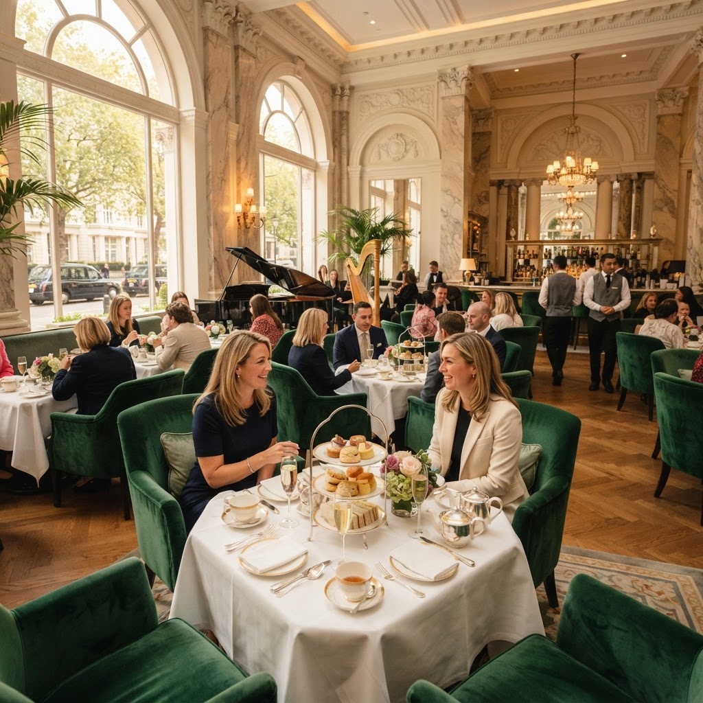 Indulge in a classic afternoon tea experience at one of London's most iconic luxury hotels.