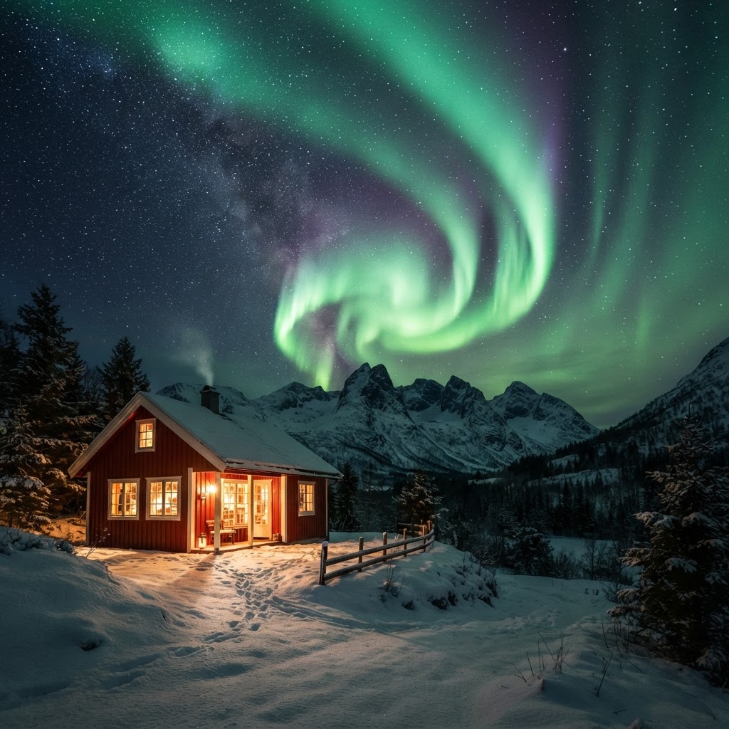 Lofoten Cabins That Look Like a Painting: A Traveler's Guide 5 Witnessing the Northern Lights from your own cabin deck is an unforgettable experience.