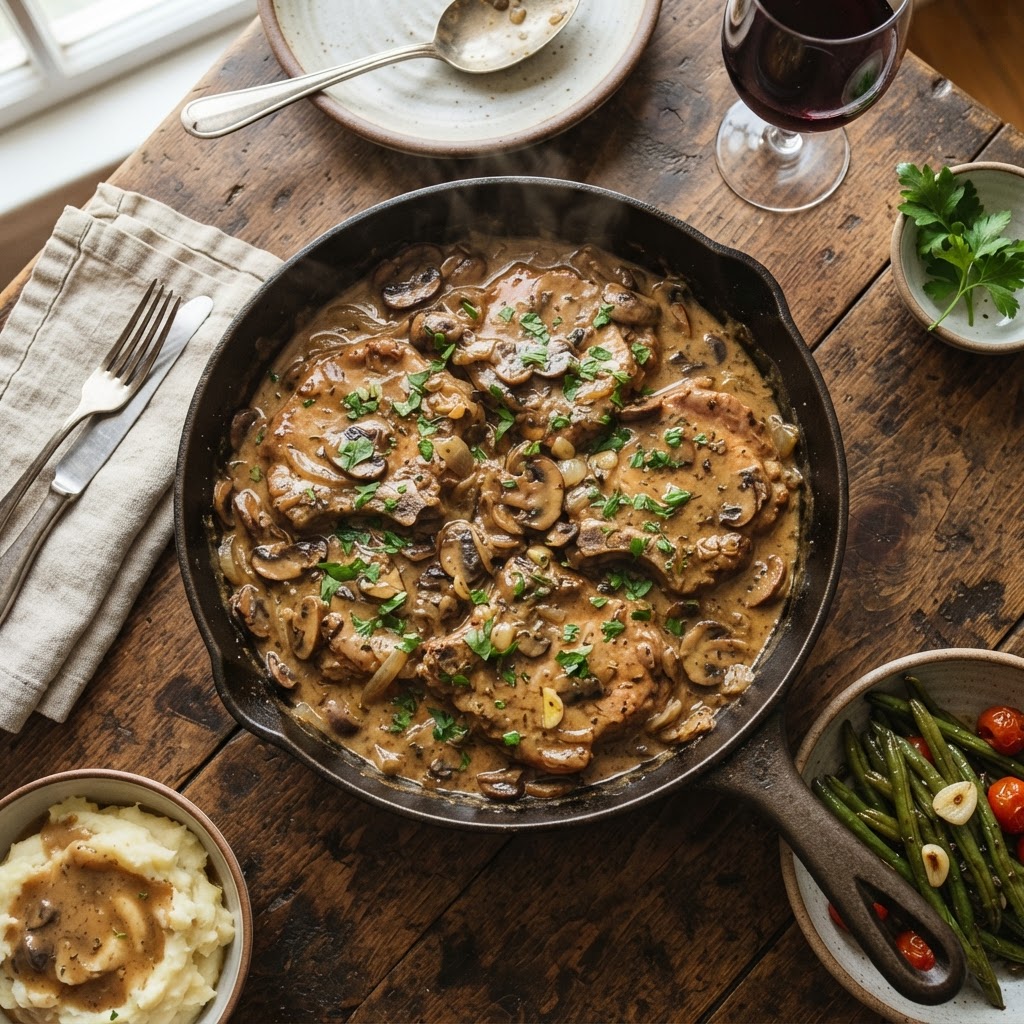 Tender, smothered pork chops straight from the slow cooker.