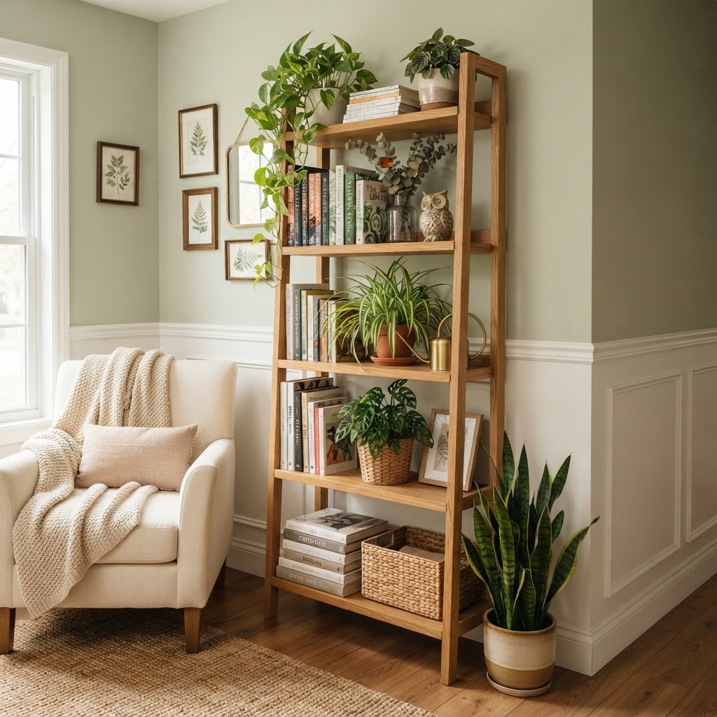 Use vertical space to keep floors clear.