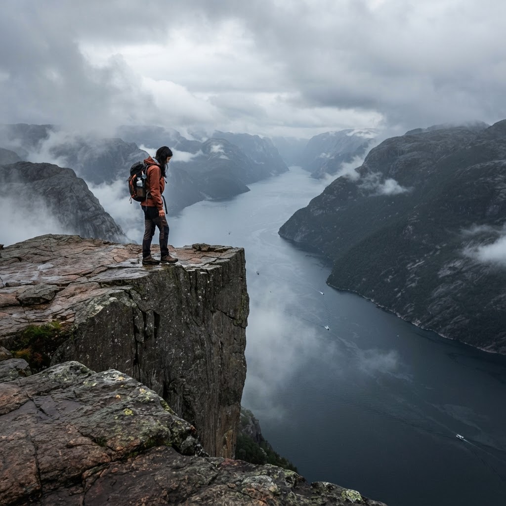 The breathtaking view from the top of Pulpit Rock.