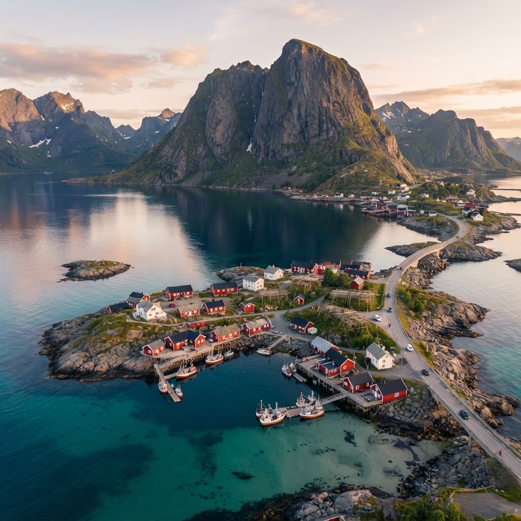 Lofoten Cabins That Look Like a Painting: A Traveler's Guide 4 The village of Hamnøy is one of the most photographed locations in the Lofoten islands.