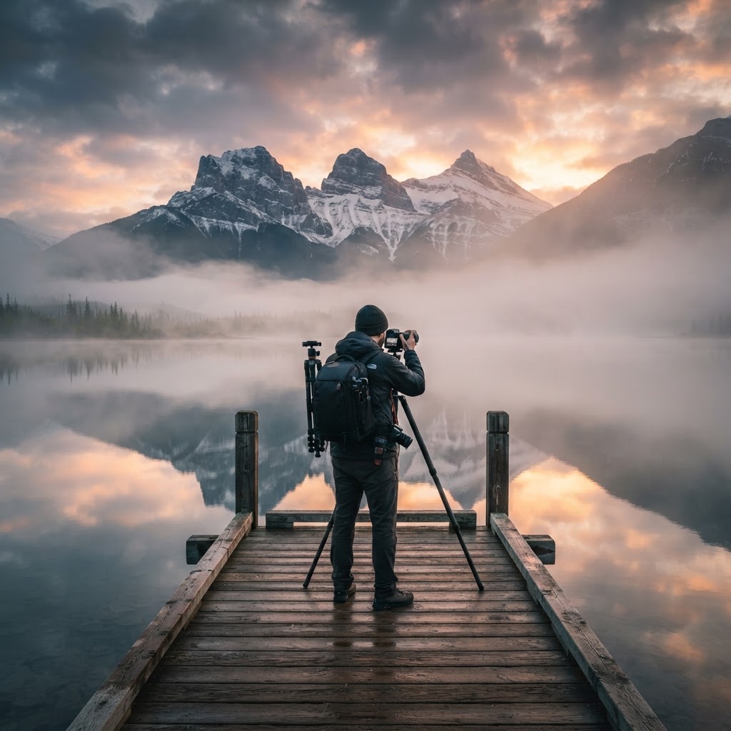 Mountain Reflections in Still Water: A Guide to Photography 4 Patience is key when waiting for the perfect, still conditions.