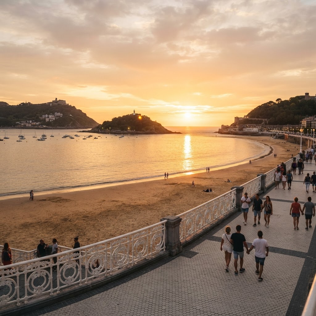 Sunsets in San Sebastián are a highlight of any northern itinerary.