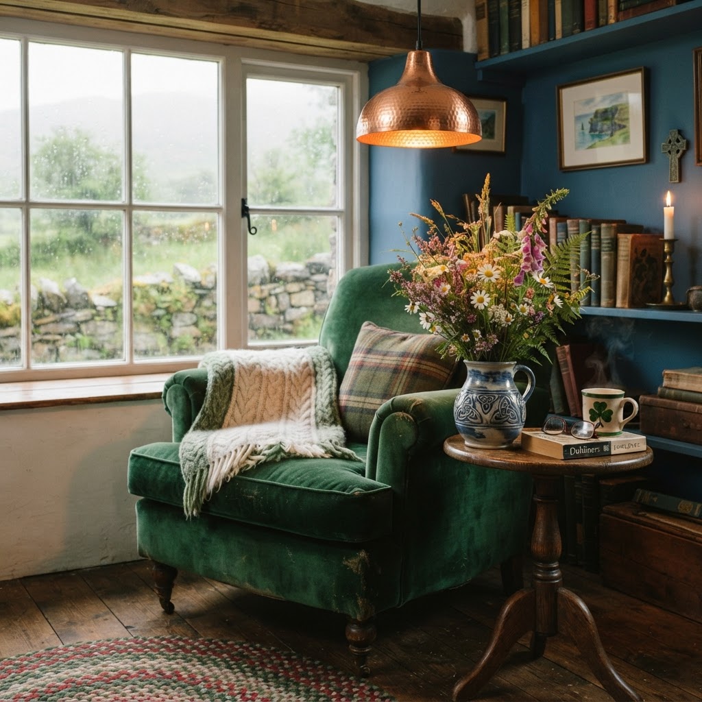 A peaceful reading nook for quiet reflection.