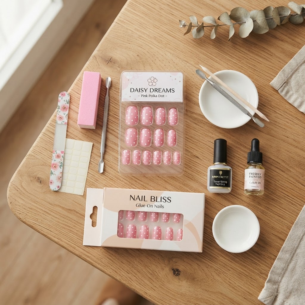 The essential tools needed for a professional DIY manicure at home.