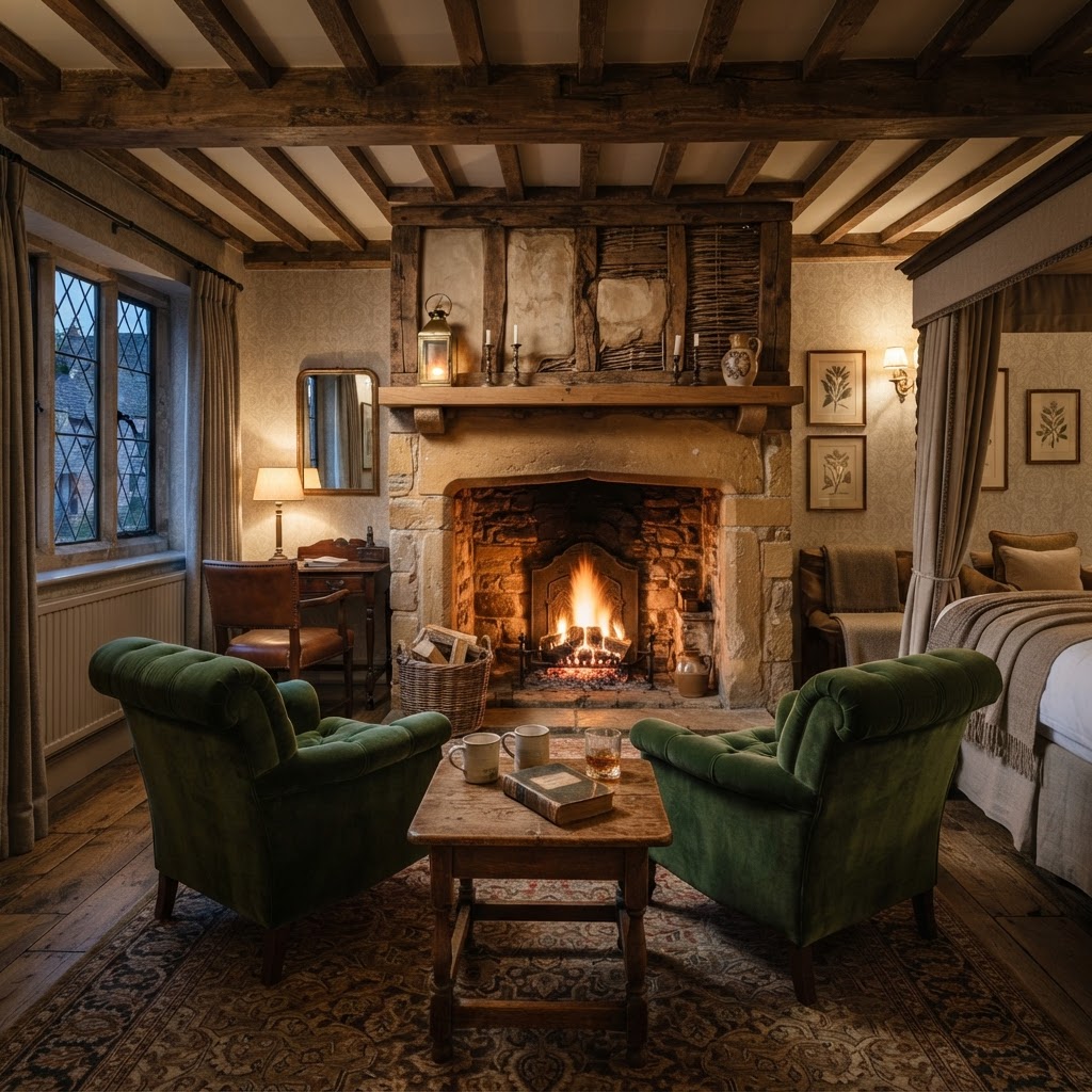 Warm and inviting interiors provide the ultimate luxury Cotswolds stay experience.