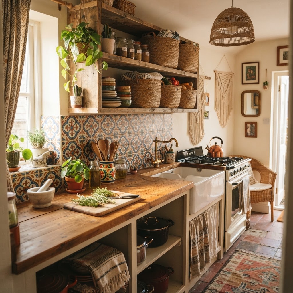 Mixing textures and patterns creates an eclectic and inviting feel.