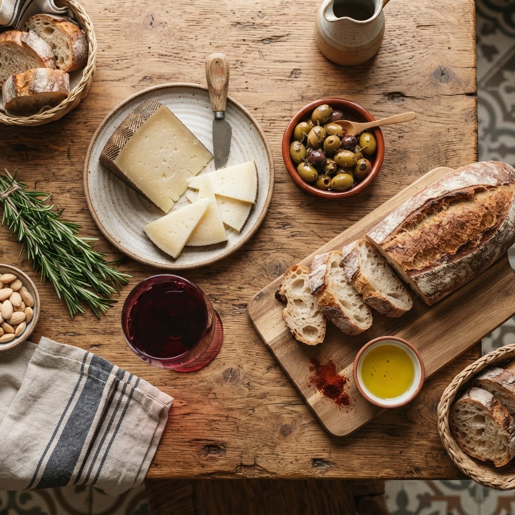 A simple, delicious spread of fresh finds from a local market.