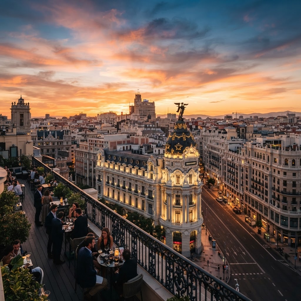 Where to Find the Best Views in Madrid: A Local Guide 2 The iconic 360-degree view from the Círculo de Bellas Artes.