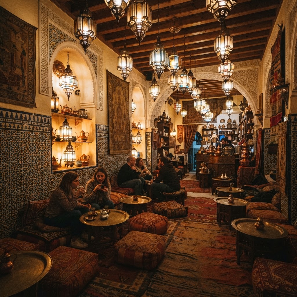 Finding rest in a traditional tea house in the Albaicin.