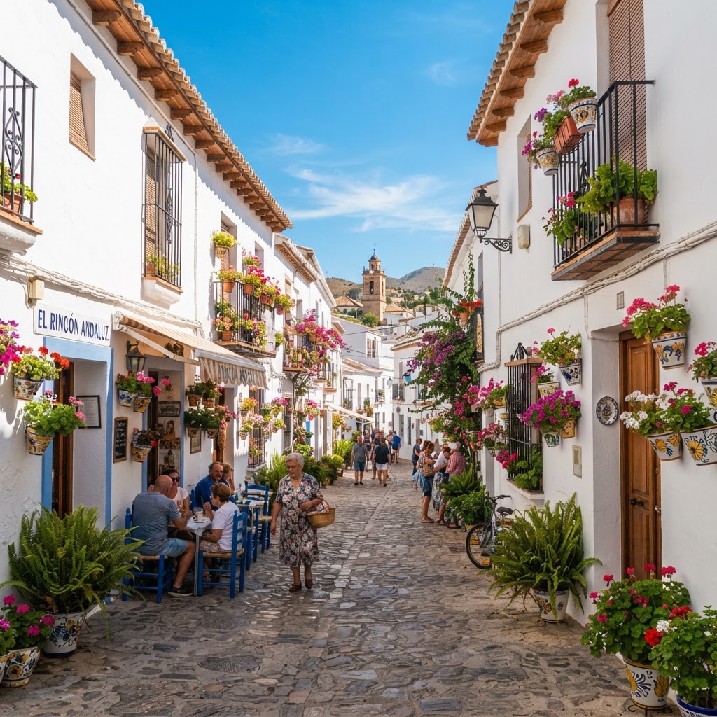 The charming, traditional architecture of an Andalusian village.
