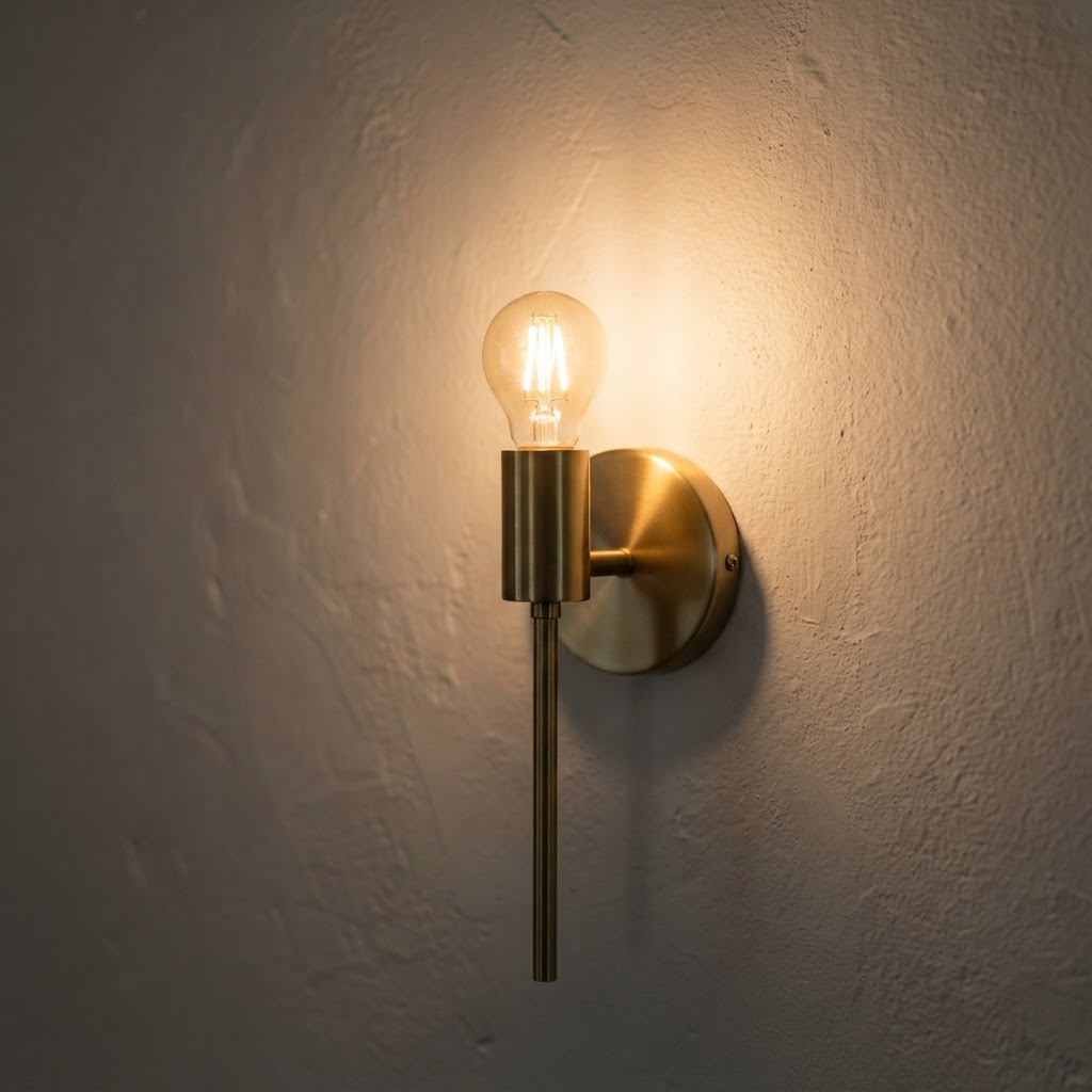 Wall-mounted sconces are perfect for saving floor space in tiny rooms.