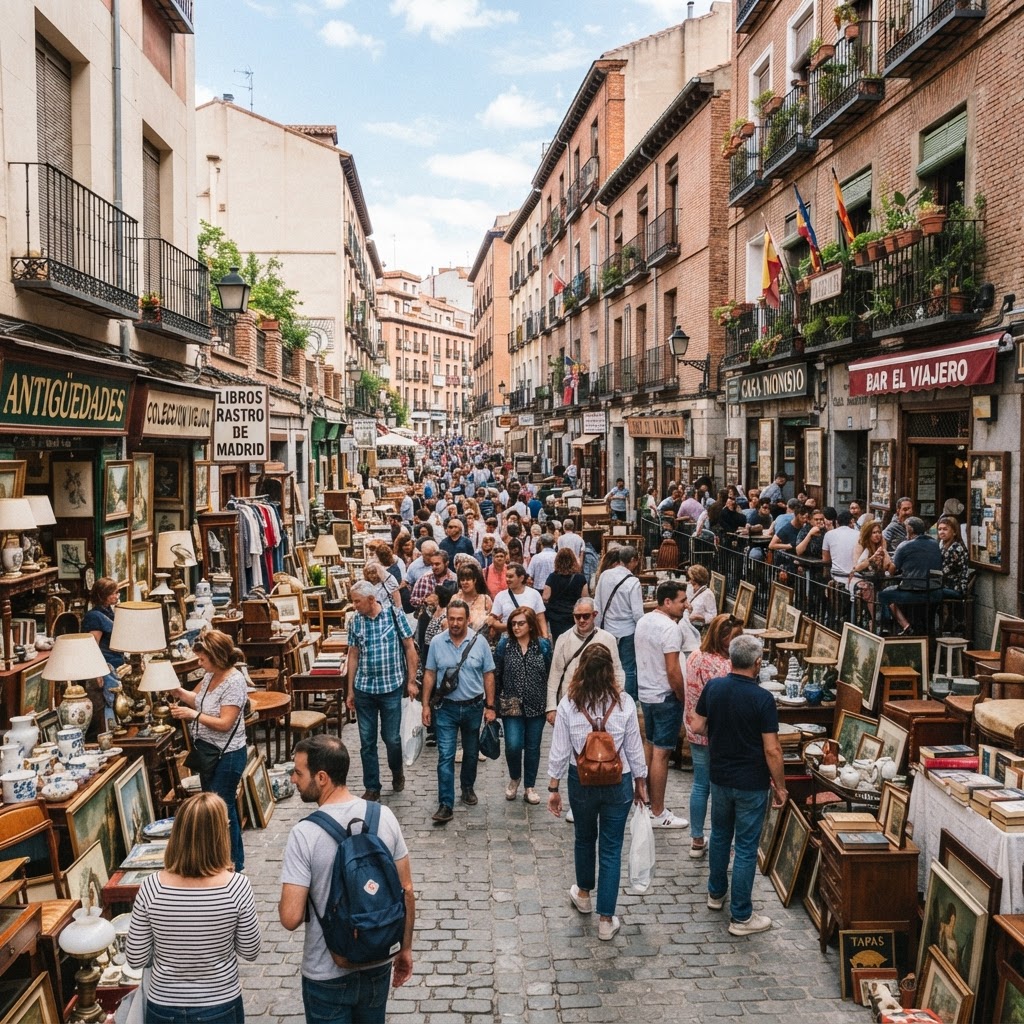 Sunday vibes at the iconic El Rastro market.