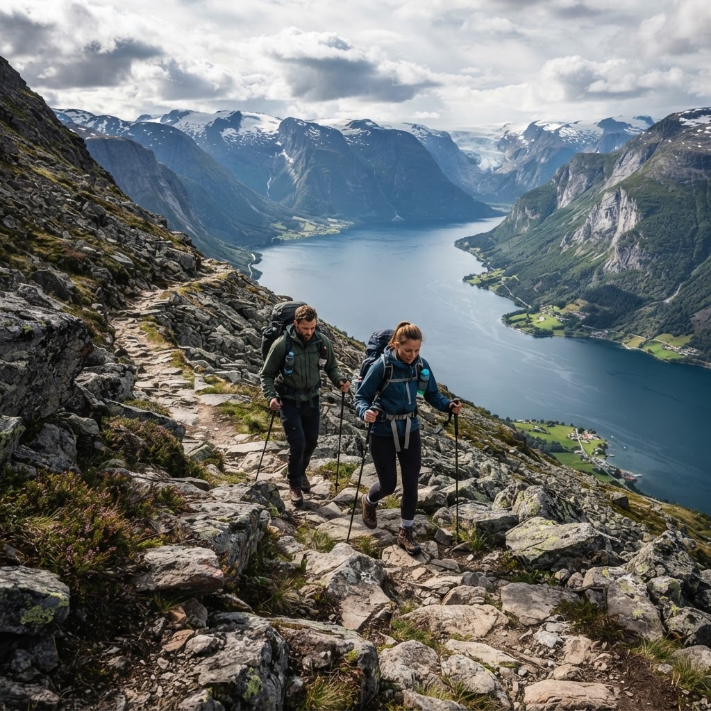 Standing on the Edge of Trolltunga: Ultimate Guide 3 Navigating the challenging and rocky terrain requires proper footwear and stamina.