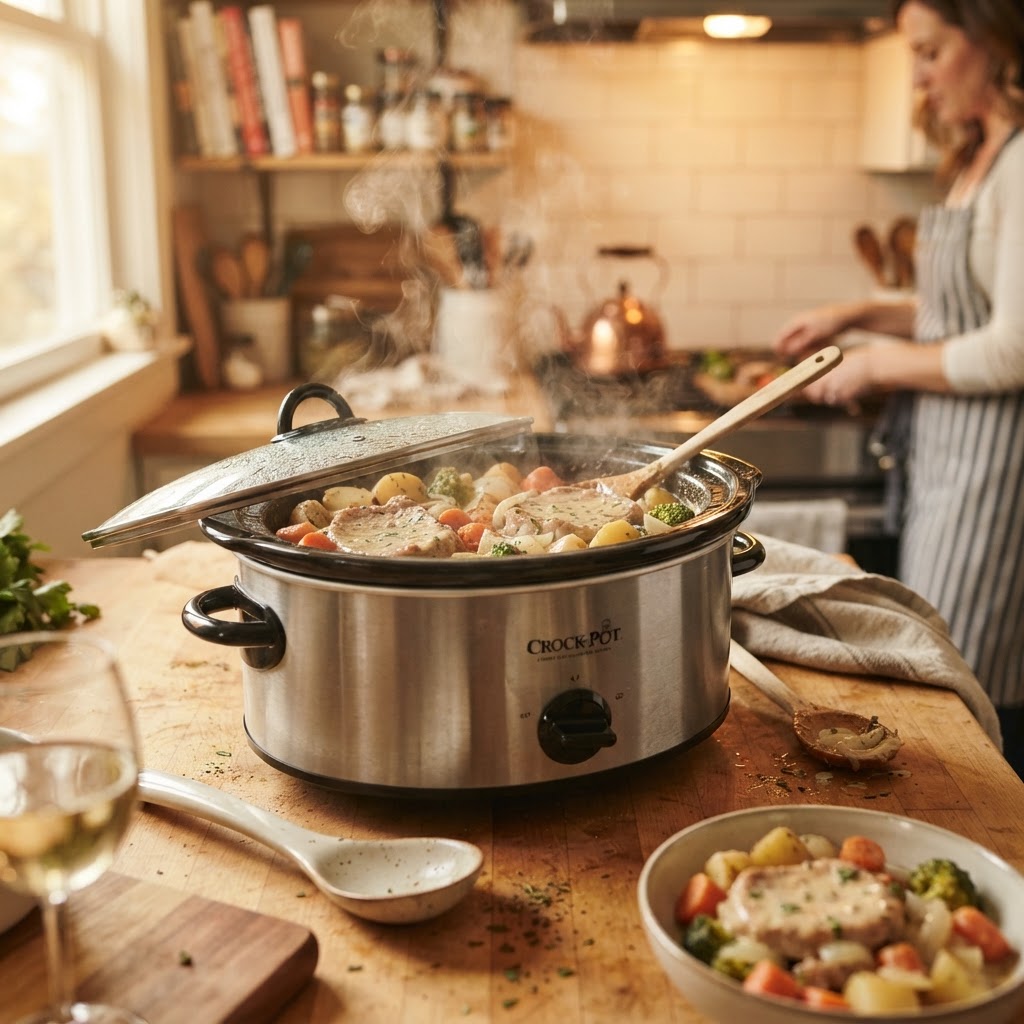 The secret to juicy pork is the slow cooking process.