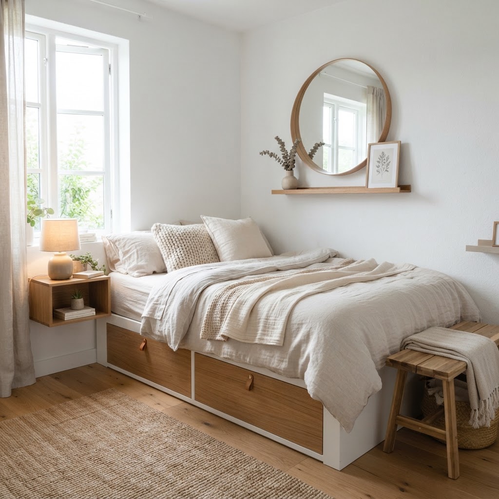 Maximize storage with platform beds that feature integrated drawers.