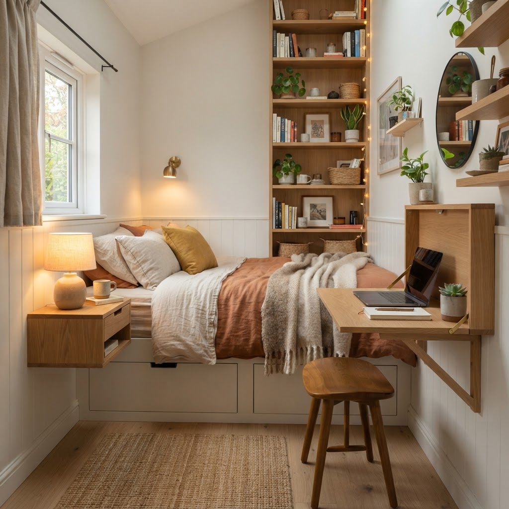Utilize floating furniture to create the illusion of more floor space.