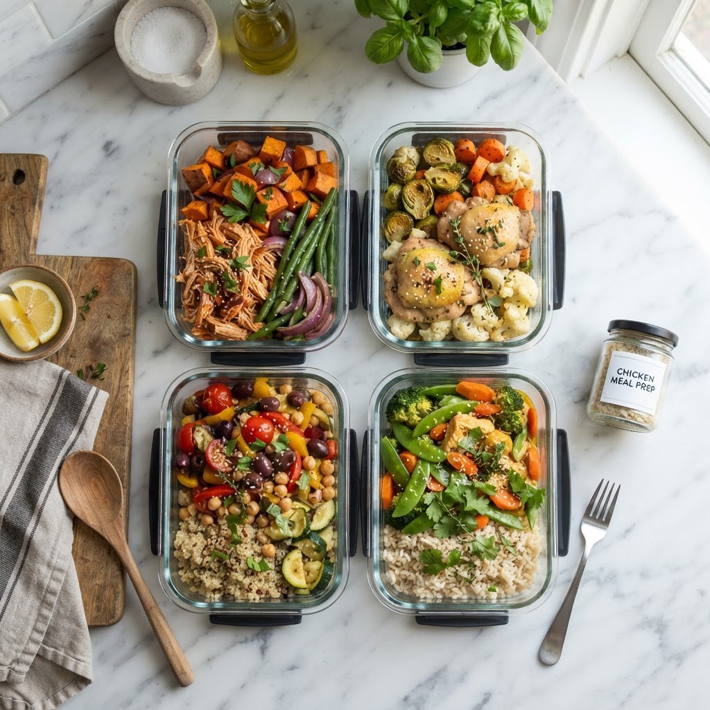 Healthy, meal-prepped chicken dinners made easy.