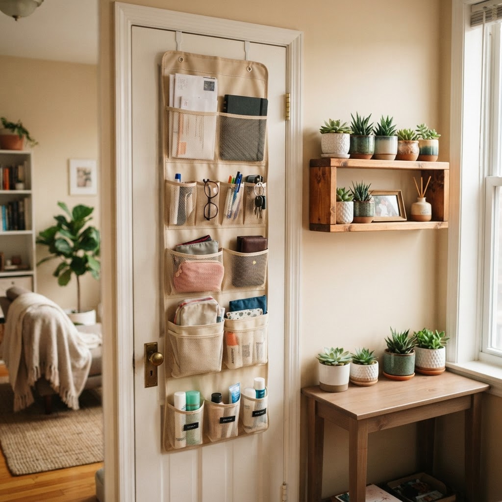 Vertical storage is the secret to keeping tiny apartments clutter-free.