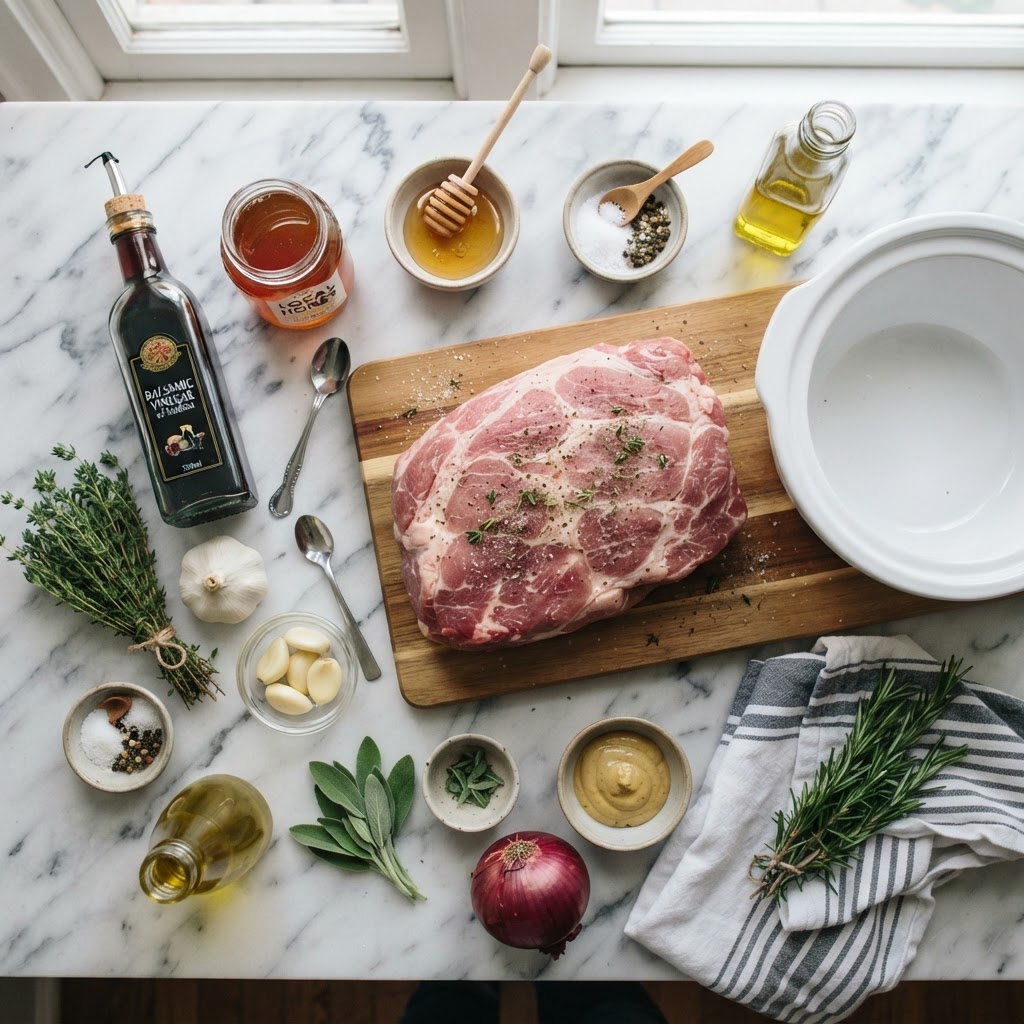 Fresh ingredients prepped and ready for your slow cooker.