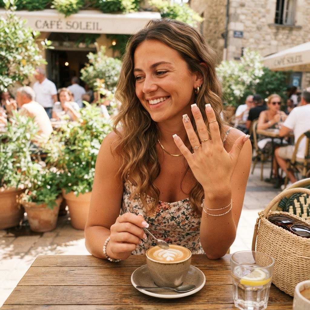 French press-on nails are perfect for every summer occasion.