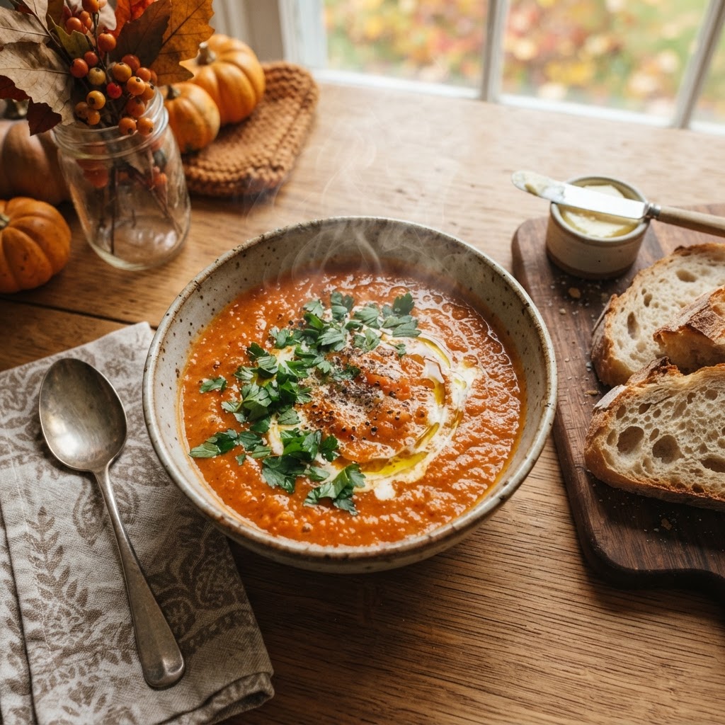 A perfect bowl of comfort food for a chilly autumn day.